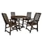 Highwood Usa Weatherly 5pc Round Counter Height Outdoor Patio Furniture Dining Set AD-CNW48-ACE - alternate 1